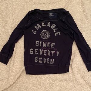 Women American eagle 🦅 Navy Blue Graphic shirt